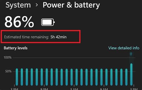 windows 11 battery time remaining